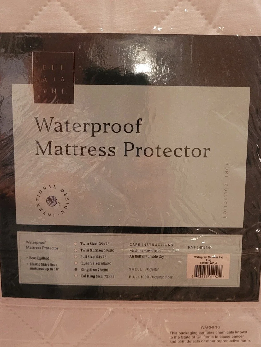 Ella Jayne Waterproof Mattress Protector - King White